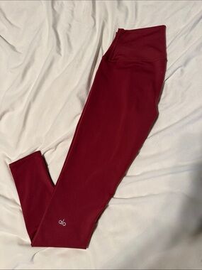 Alo Yoga High Waist Airbrush Leggings Burgundy Oxblood Red Size Small S